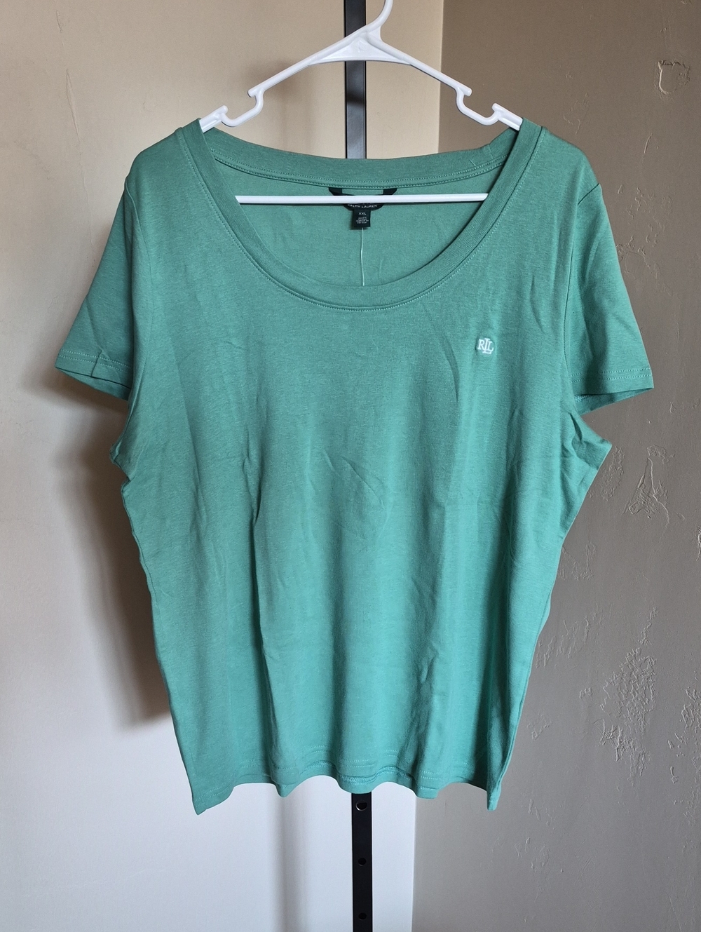 Ralph Lauren Sage Green Scoop Neck Women’s Tee XXL Cotton